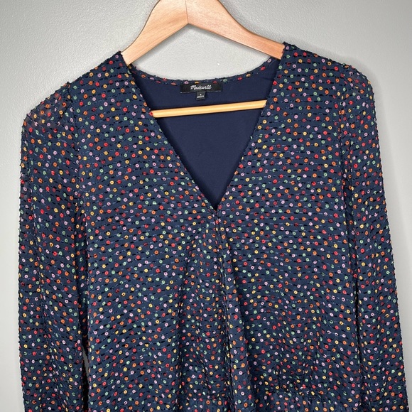 Madewell Lyric Wrap Top in Sugar Dot - Picture 6 of 14